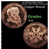 1oz .999 Fine Copper Bullion Round - Santa Claus i