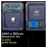 1997-s Silver Proof Roosevelt Dime 10c pr69 dcam I