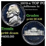 1970-s Proof Jefferson Nickel TOP POP! 5c Graded p