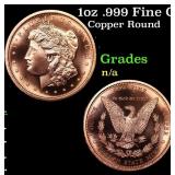 1oz .999 Fine Copper Bullion Round - Morgan Dollar