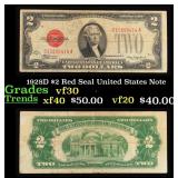 1928D $2 Red Seal United States Note Grades vf++