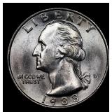 1989-d Washington Quarter 25c Grades GEM+ Unc