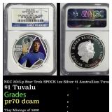 NGC NGC 2015-p Star Trek SPOCK 1oz Silver $1 Austr