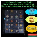20 Great Coins of the World, hand selected, many t