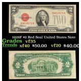 1928F $2 Red Seal United States Note Grades vf++