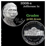 2008-s Proof Jefferson Nickel 5c Grades GEM++ Proo