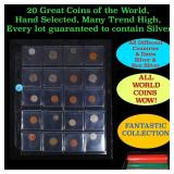 20 Great Coins of the World, hand selected, many t
