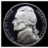1993-s Proof Jefferson Nickel 5c Grades GEM++ Proo