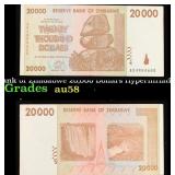 2008 Reserve Bank of Zimbabwe 20,000 Dollars Hyper