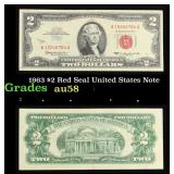1963 $2 Red Seal United States Note Grades Choice