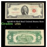 1953B $2 Red Seal United States Note Grades vf++