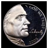 2005-s Western Waters Proof Jefferson Nickel 5c Gr