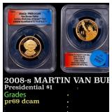 2008-s MARTIN VAN BUREN Proof Presidential Dollar
