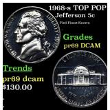 1968-s Proof Jefferson Nickel TOP POP! 5c Graded p