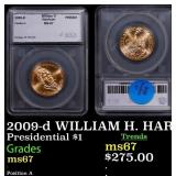 2009-d WILLIAM H. HARRISON Presidential Dollar $1