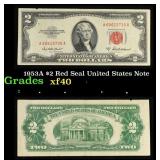 1953A $2 Red Seal United States Note Grades xf