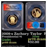 2009-s Zachary Taylor Proof Presidential Dollar  F