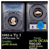 PCGS 1981-s Ty I Proof Jefferson Nickel 5c PCGS