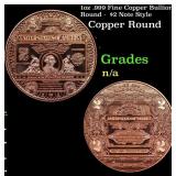 1oz .999 Fine Copper Bullion Round -  $2 Note Styl
