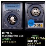 PCGS 1978-s Proof Washington Quarter 25c pr69 dcam