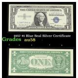 1957 $1 Blue Seal Silver Certificate Grades Choice