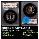 2000-s MARYLAND Proof Washington Quarter 25c ACG