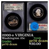 2000-s VIRGINIA Proof Washington Quarter 25c ACG