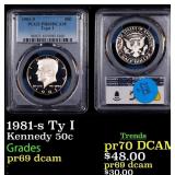 PCGS 1981-s Ty I Proof Kennedy Half Dollar 50c PCG