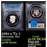 PCGS 1981-s Ty 1 Proof Kennedy Half Dollar 50c pr6