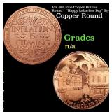 1oz .999 Fine Copper Bullion Round -  "Happy Labor