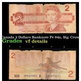 1986 Canada 2 Dollars Banknote P# 94a, Sig. Crow &