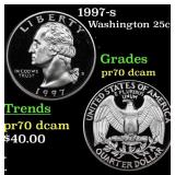 1997-s Proof Washington Quarter 25c Grades GEM++ P