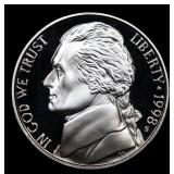 1998-s Proof Jefferson Nickel 5c Grades GEM++ Proo