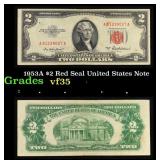 1953A $2 Red Seal United States Note Grades vf++