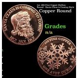 1oz .999 Fine Copper Bullion Round - Santa Claus i