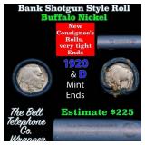 Buffalo Nickel Shotgun Roll in Old Bank Style 