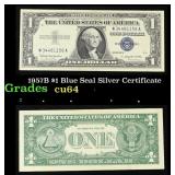 1957B $1 Blue Seal Silver Certificate Grades Choic