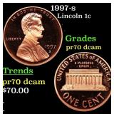 1997-s Proof Lincoln Cent 1c Grades GEM++ Proof De