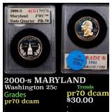 2000-s MARYLAND Proof Washington Quarter 25c ACG