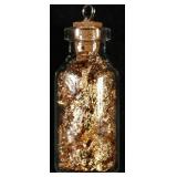 Scarce 5ml Glass Vial With Cork of 100% Pure Gold