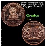 1oz .999 Fine Copper Bullion Round - Indian Chief