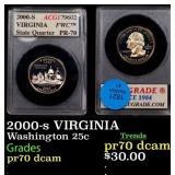2000-s VIRGINIA Proof Washington Quarter 25c ACG