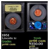 1951 Proof Lincoln Cent 1c USCG