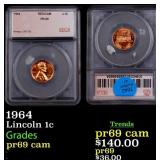 1964 Proof Lincoln Cent 1c SEGS