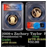 2009-s Zachary Taylor Proof Presidential Dollar  F