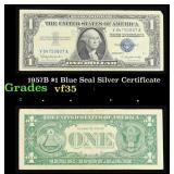 1957B $1 Blue Seal Silver Certificate Grades vf++