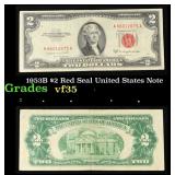 1953B $2 Red Seal United States Note Grades vf++