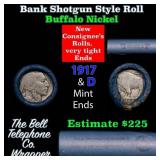 Buffalo Nickel Shotgun Roll in Old Bank Style 