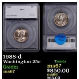 1988-d Washington Quarter 25c SEGS