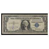 1957 $1 Blue Seal Silver Certificate Grades vf++